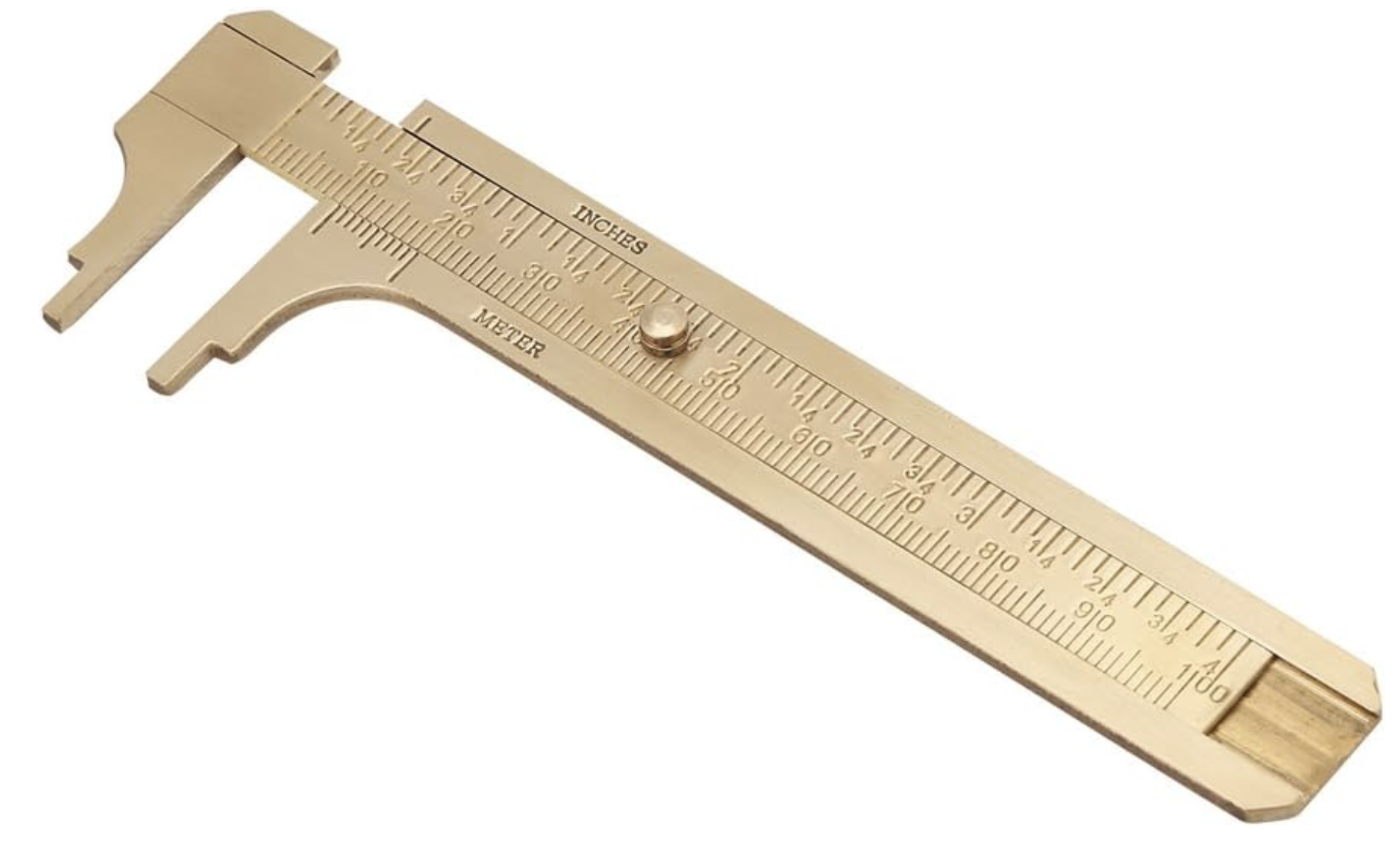 brass pocket sliding double scales vernier caliper ruler measuring tool for Father's Day