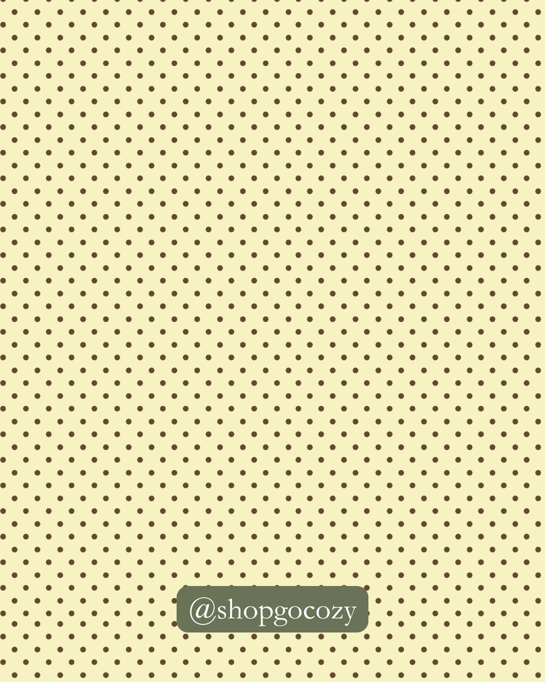 polka dot wallpaper that is butter yellow background and tiny brown polka dot design
