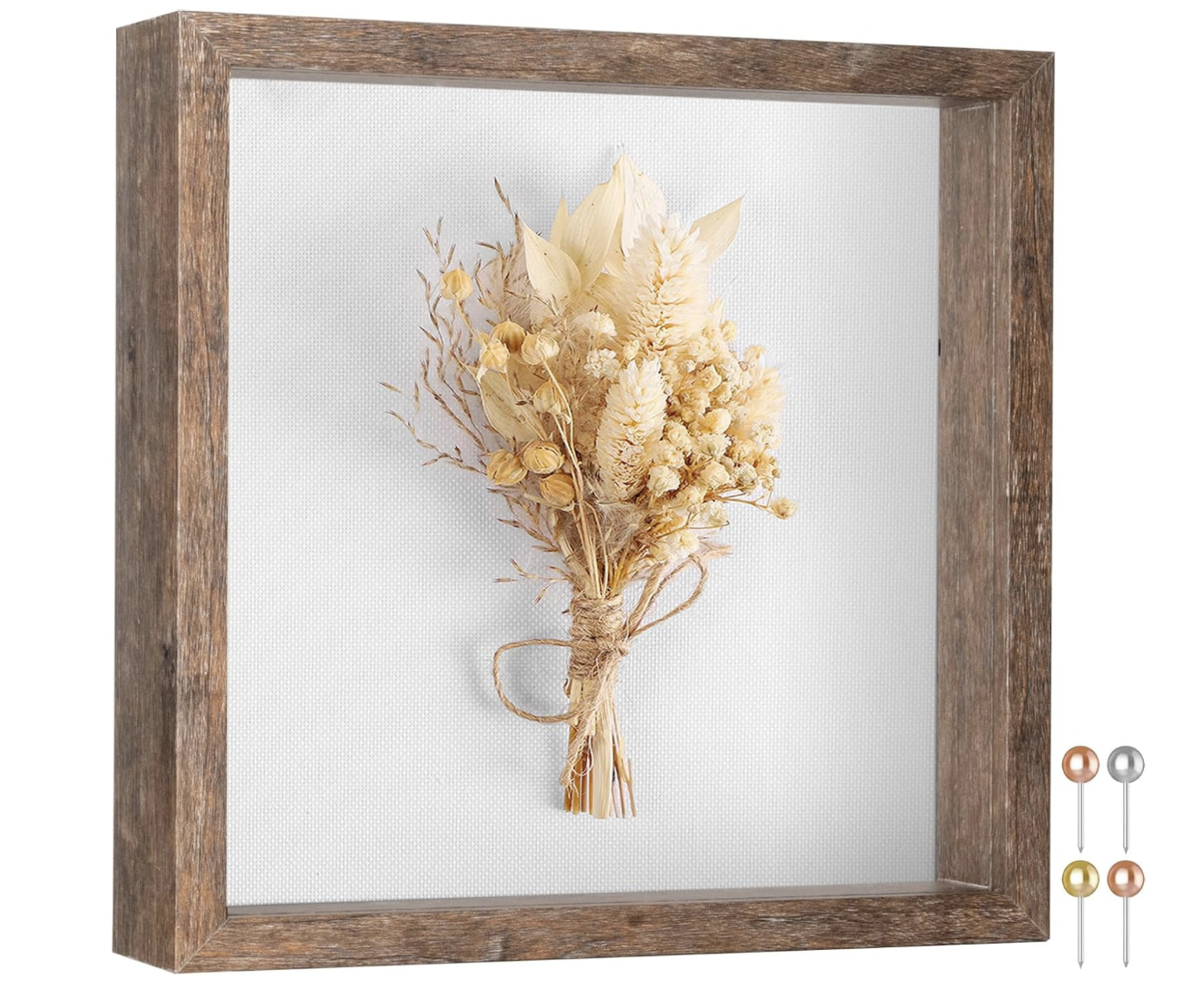 display case for dried floral bouquet