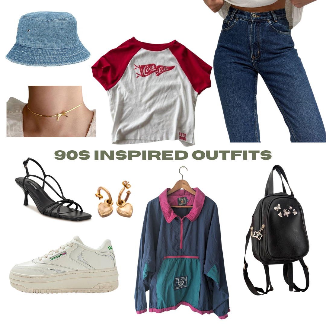 thrifting for 90s inspired fashion blog post