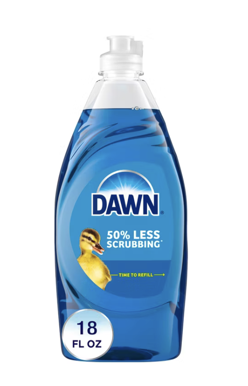 dawn dish soap used for cleaning thrifted glassware