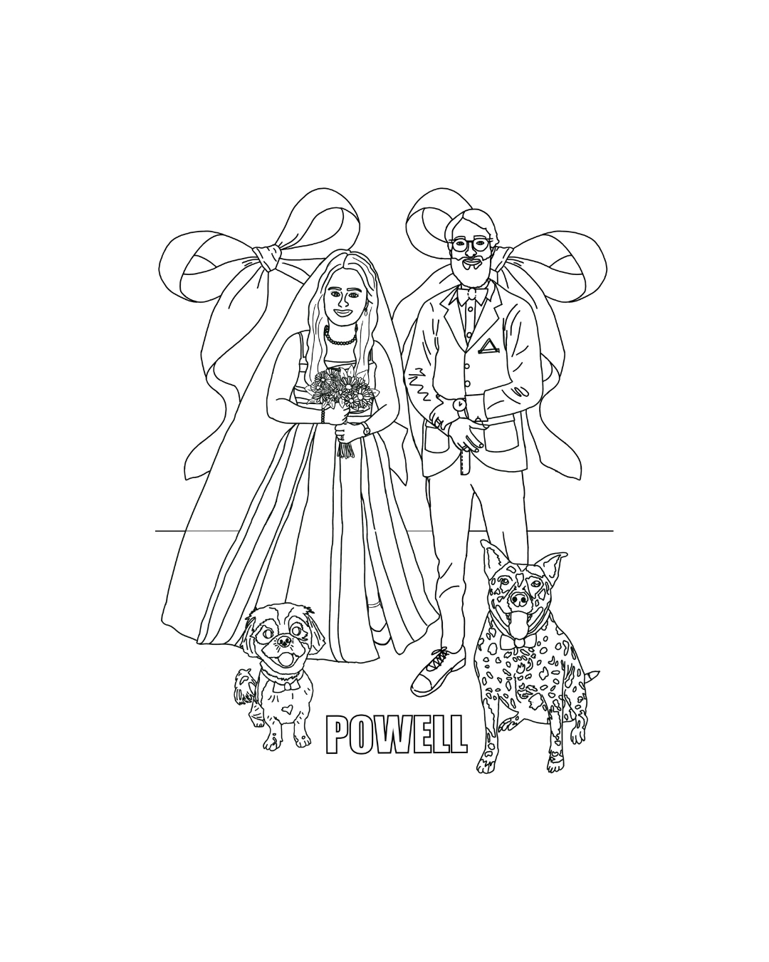 Wedding Couple Coloring Sheet