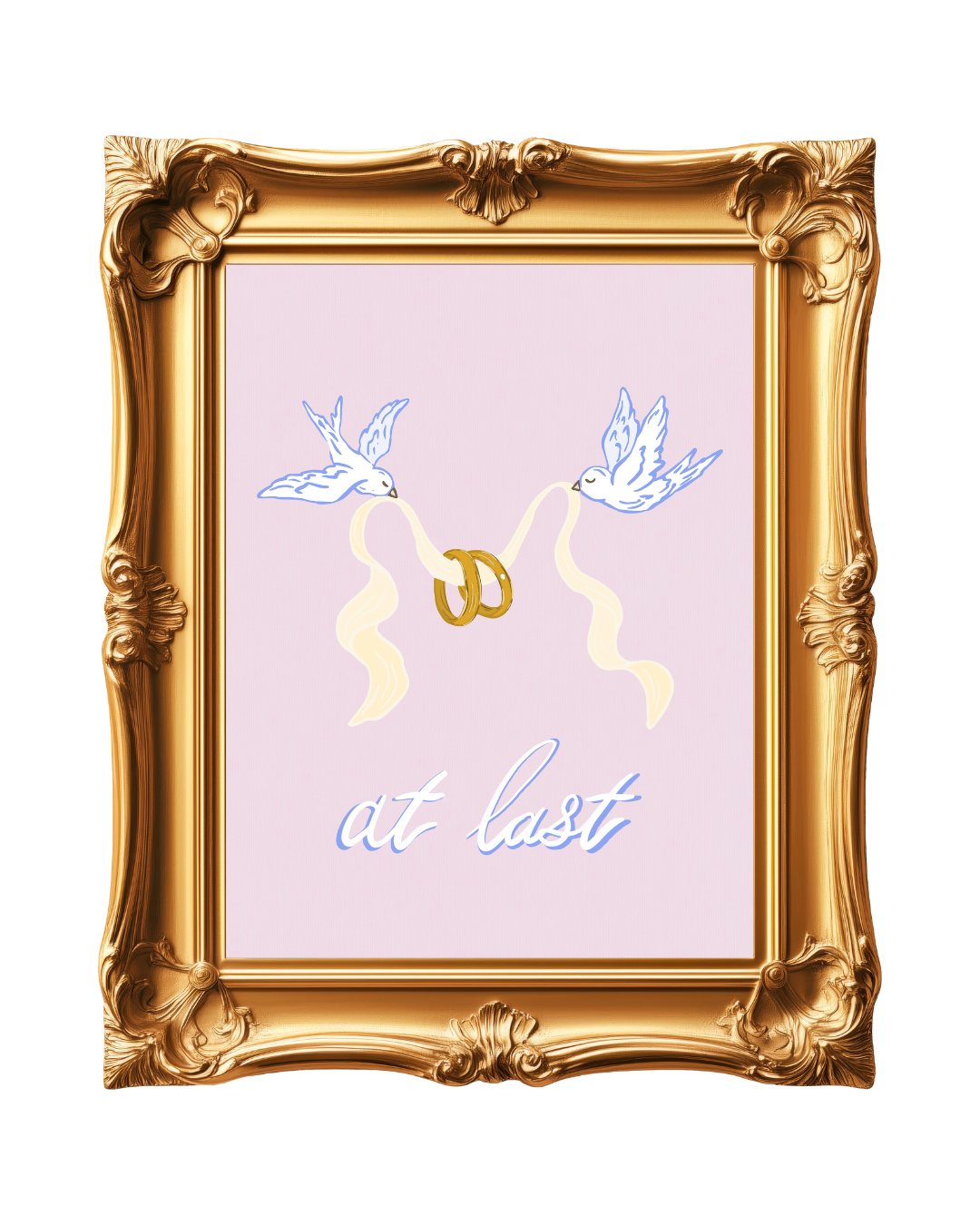 At Last Love Birds Art Print