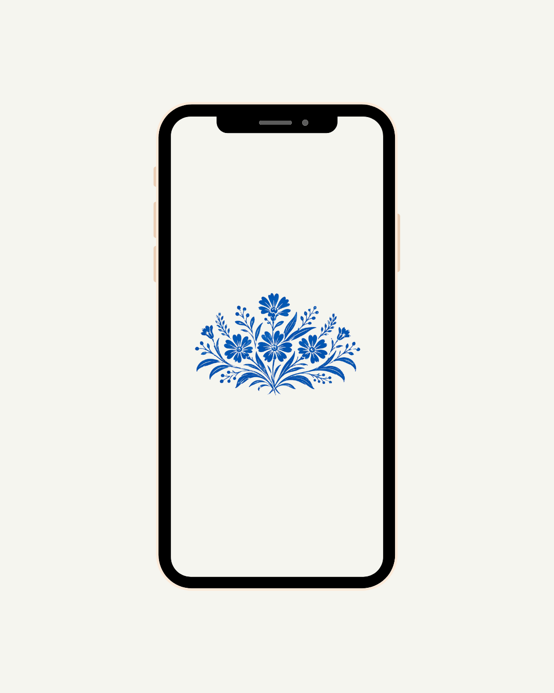 blue cornflower wallpaper for iPhones inspired by vintage pyrex pattern or corning ware
