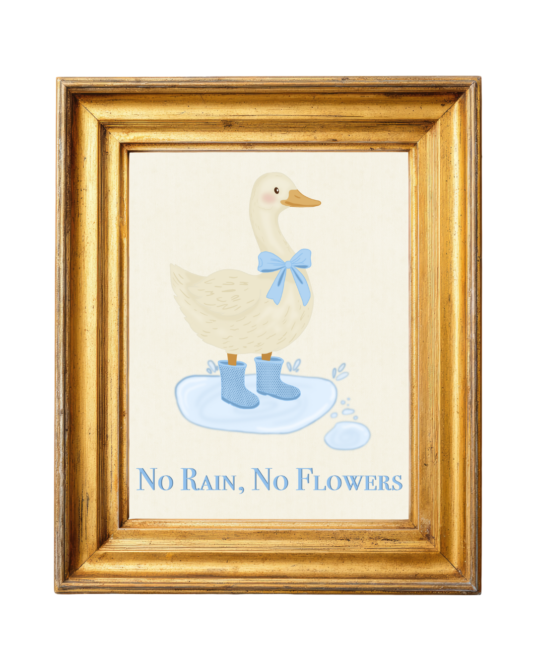 No Rain, No Flowers Duck Print
