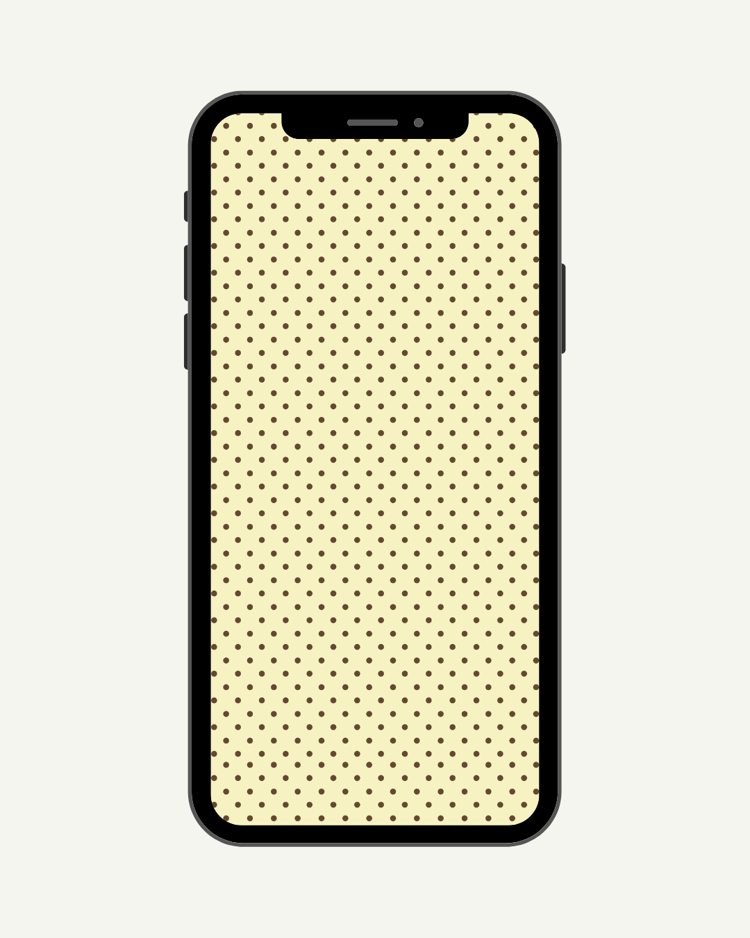 butter yellow and brown polka dot wallpaper on phone.png