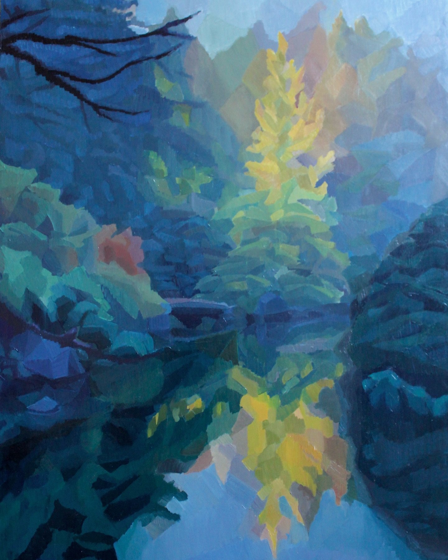 ✨ As Above So Below ✨⁣
⁣
Capturing this stunning autumn scene from Seattle&rsquo;s Kubota Garden has been an absolute joy! The golden-yellow tree, aglow in the autumn light, surrounded by deep shadows of lush greens and moody blues, feels like nature
