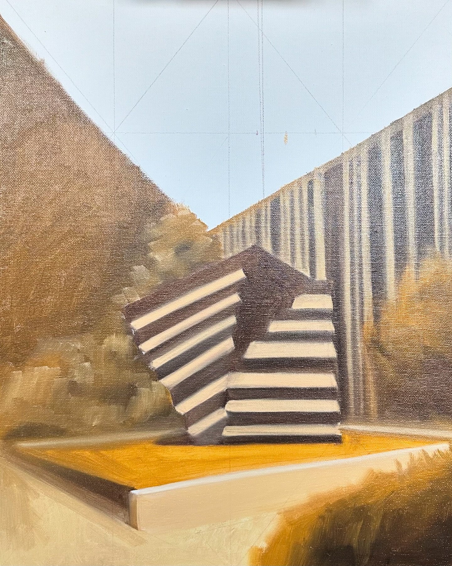 From my hands to your home! It&rsquo;s pure joy to see a painting I created find its forever home with you. In September 2024, I painted this piece plein air live during the grand opening of @gageacademy featuring the Tonbi Fountain right across from