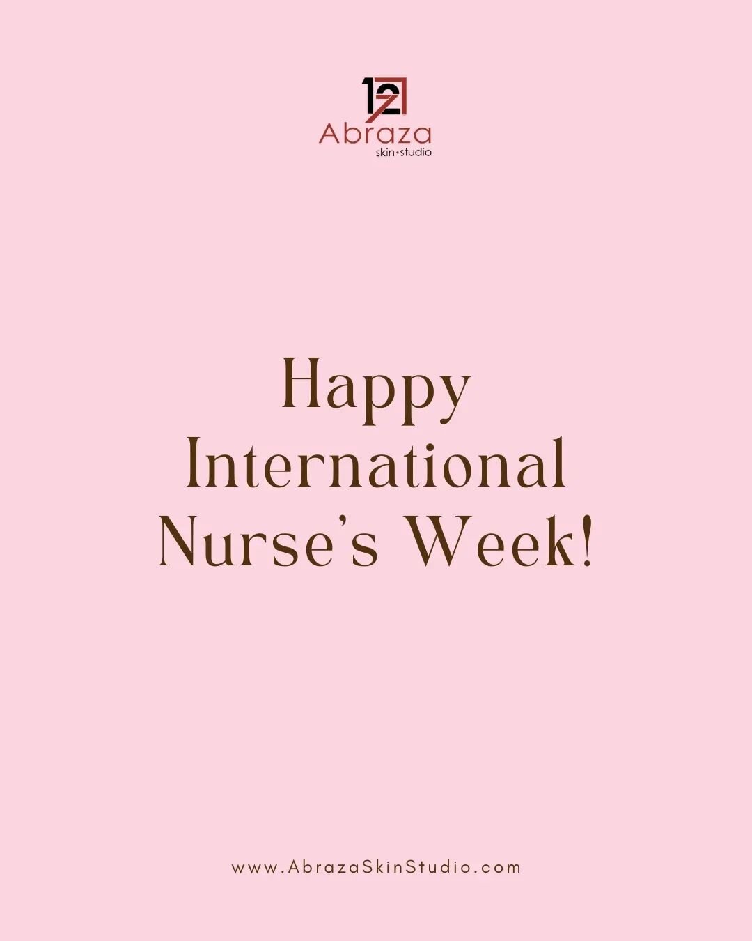 We want to celebrate and thank all the incredible nurses who have dedicated their lives to helping others. ❤️

As a special offer, we are giving $50 off on any regular-priced treatments at Abraza Skin Studio to all nurses until the end of May. Must s