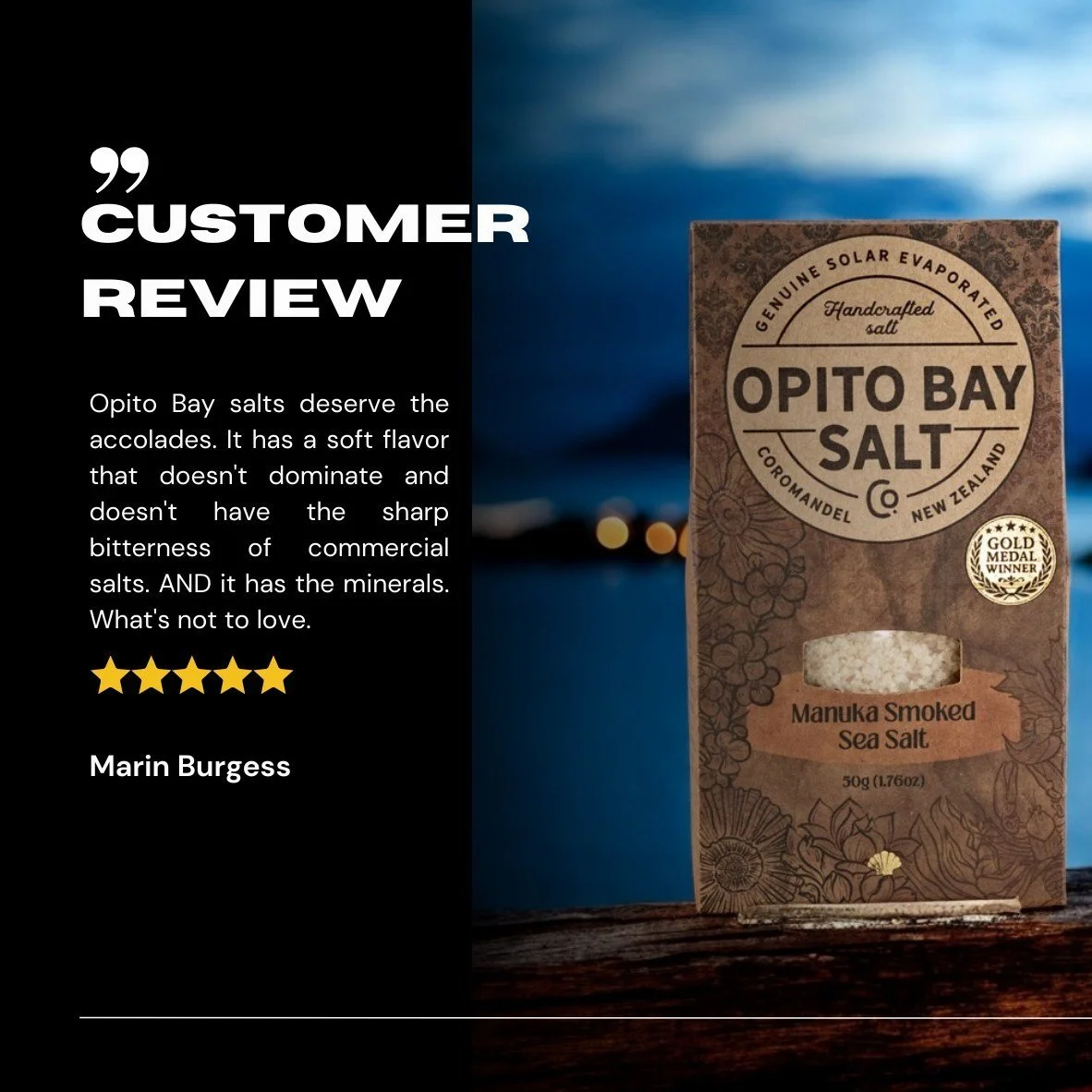 Aww thanks! Marin couldn't have said it better. Opito Bay sea salt is not like anything else. Its unique from the way we traditionally harvest and craft the sea salt through to the intriguing flavours we use in our blended and infused salt.
.
.
.
 #a