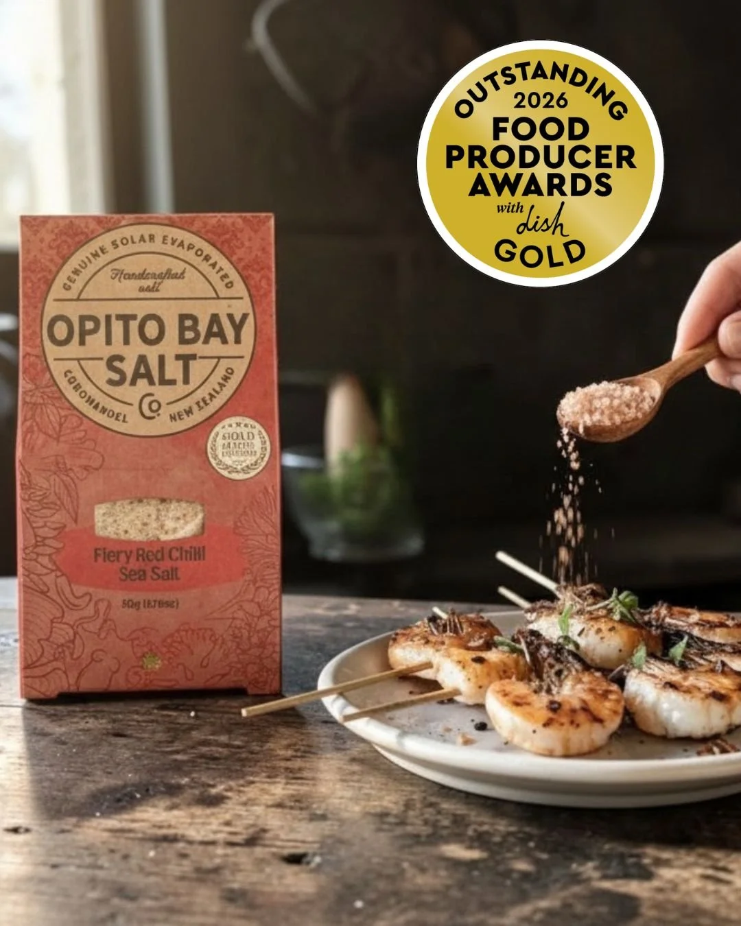 We like our prawns with a bit of fire! If you do too, then check out our Fiery Red Chilli sea salt. Hot and fragrant birds eye chilli combined with our natural sea salt gives a clean but minerally oceanic saltiness and a depth of heat that "wont