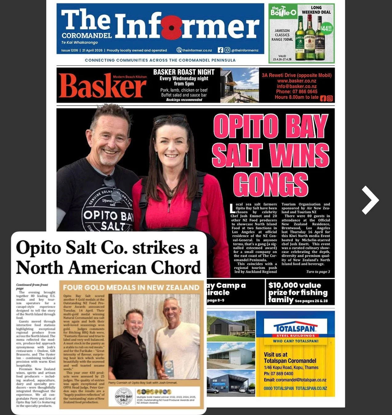 Great shout out from the wonderful team @theinformernz. Thanks! Let&rsquo;s all celebrate how great this region is!
.
.
.
@thecoromandel @coromandel_tcdc @scottsimpsonmp @tourism_nz