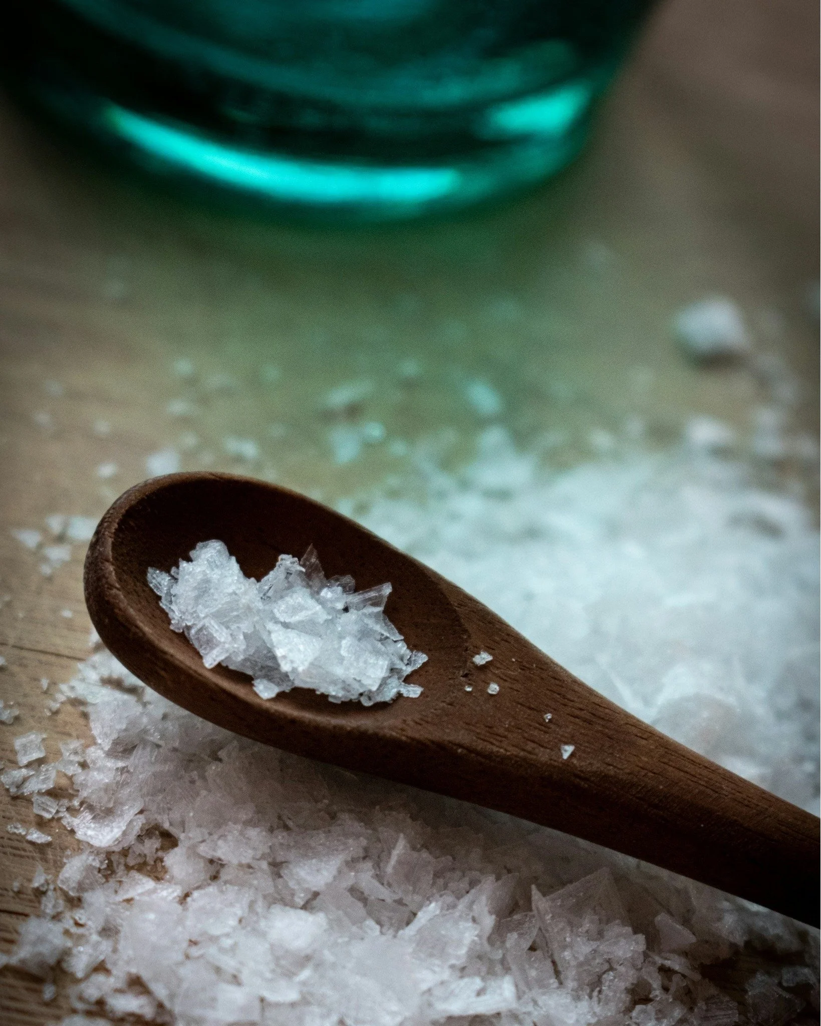 Sometimes in the very height of summer we get extremely flakey sea salt. Generally at the shallow ends of the salt pans. Its light and very fluffy. Part of the production is set aside for our Special Reserve "Fleur de Sel".
.
.
.
 #fleurdes