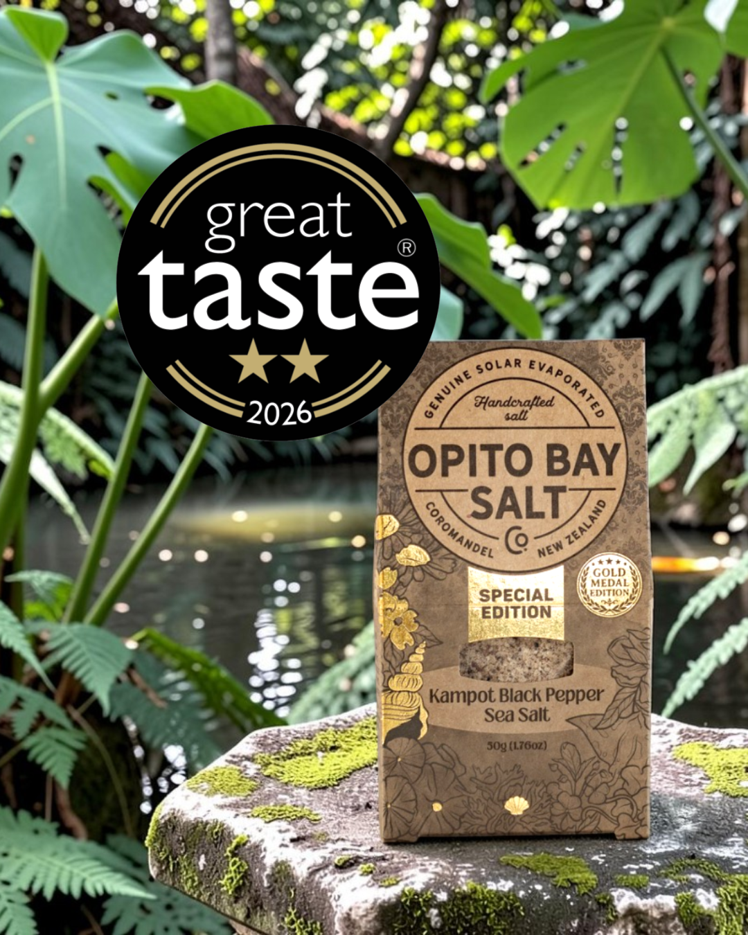 Three Great Taste Awards for Opito Bay Salt — a good day for a little Coromandel salt farm