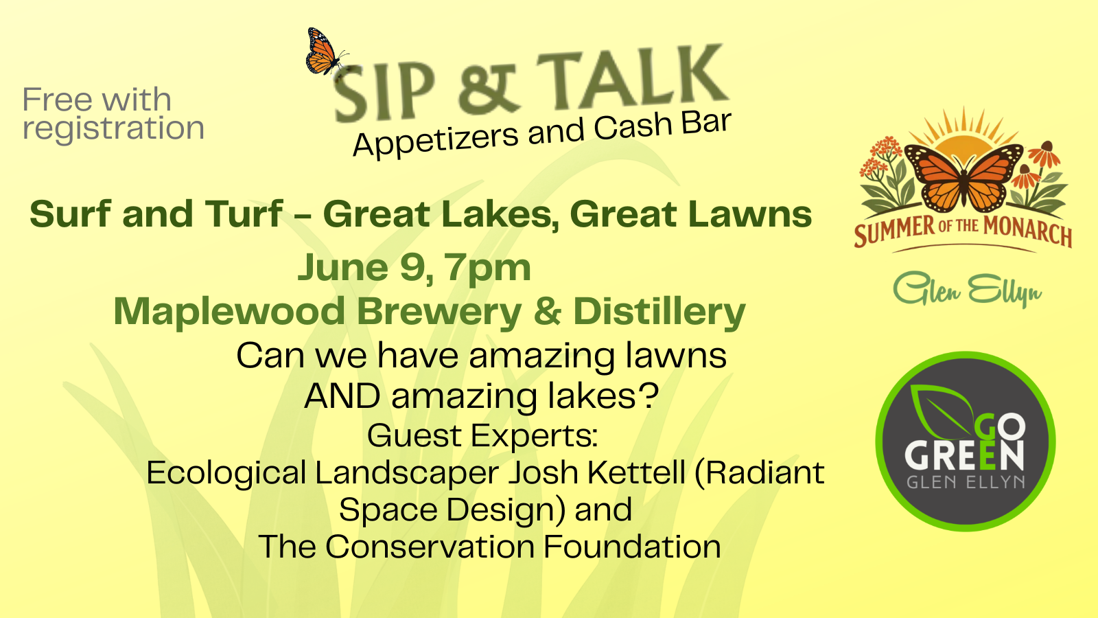 Sip &amp; talk: Surf &amp; Turf — Great Lawns Great Lakes