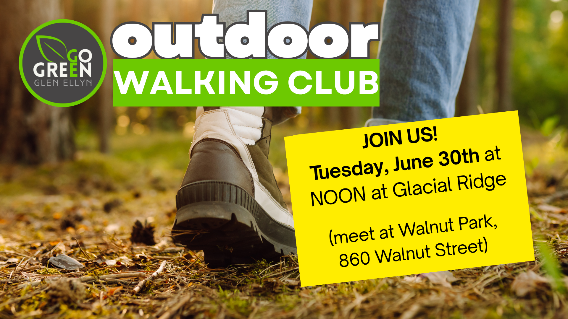 Go Green GE Walking Club at Glacial Ridge