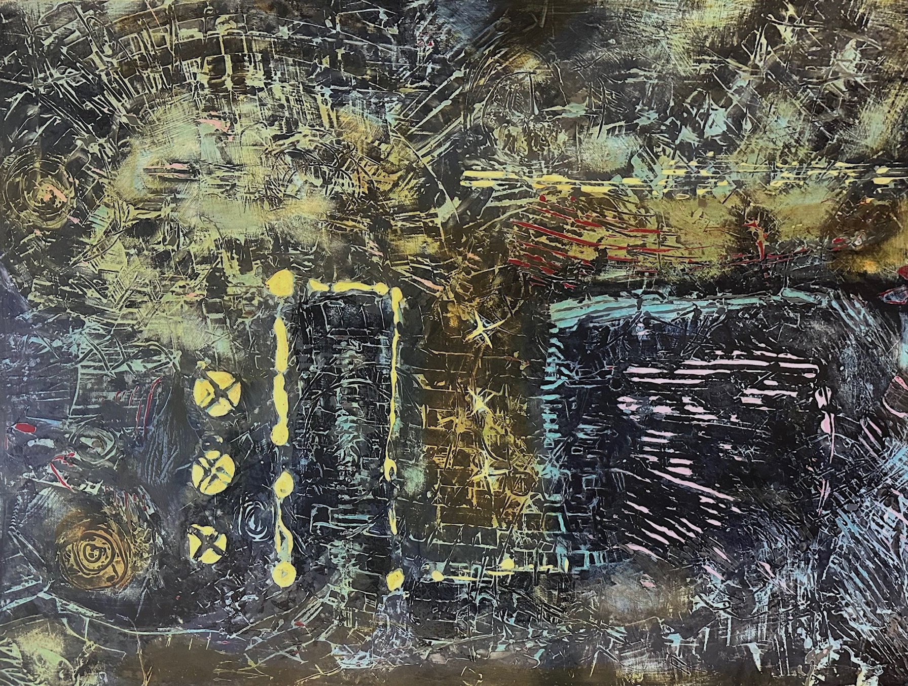 Siegel, "Six X," 36 x 48, 2023