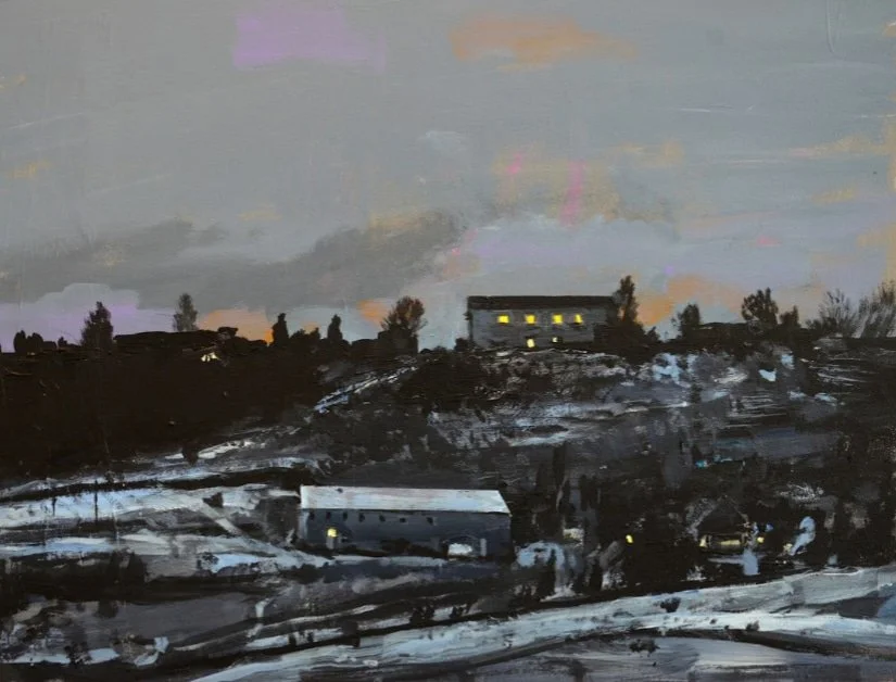 Larkin, "Orchard Street," 13 x 16.5, 2023