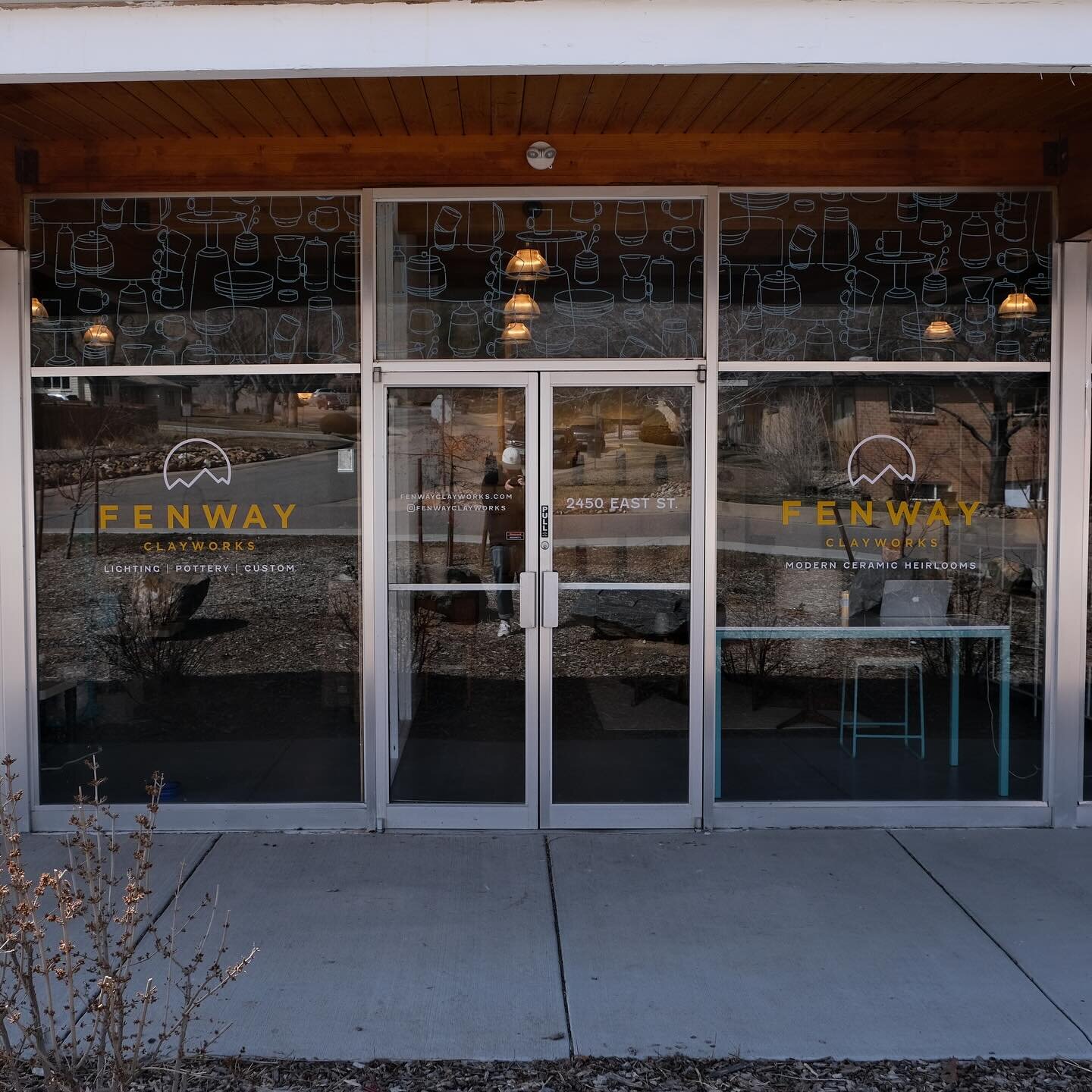 @fenwayclayworks opened a beautiful new space in Golden, we tried to make the outside look as nice as the inside. Go check them out next time you&rsquo;re in Golden!