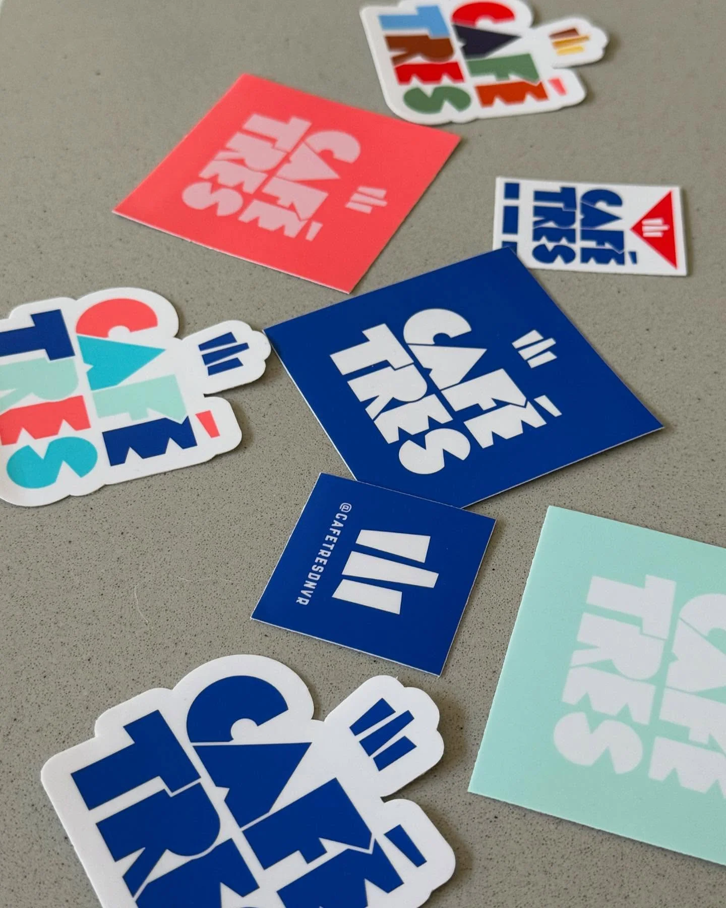 Working with friends is the best, we made this nice assortment of stickers for @cafetresdnvr. If you haven&rsquo;t tried their pastries yet you are seriously missing out.