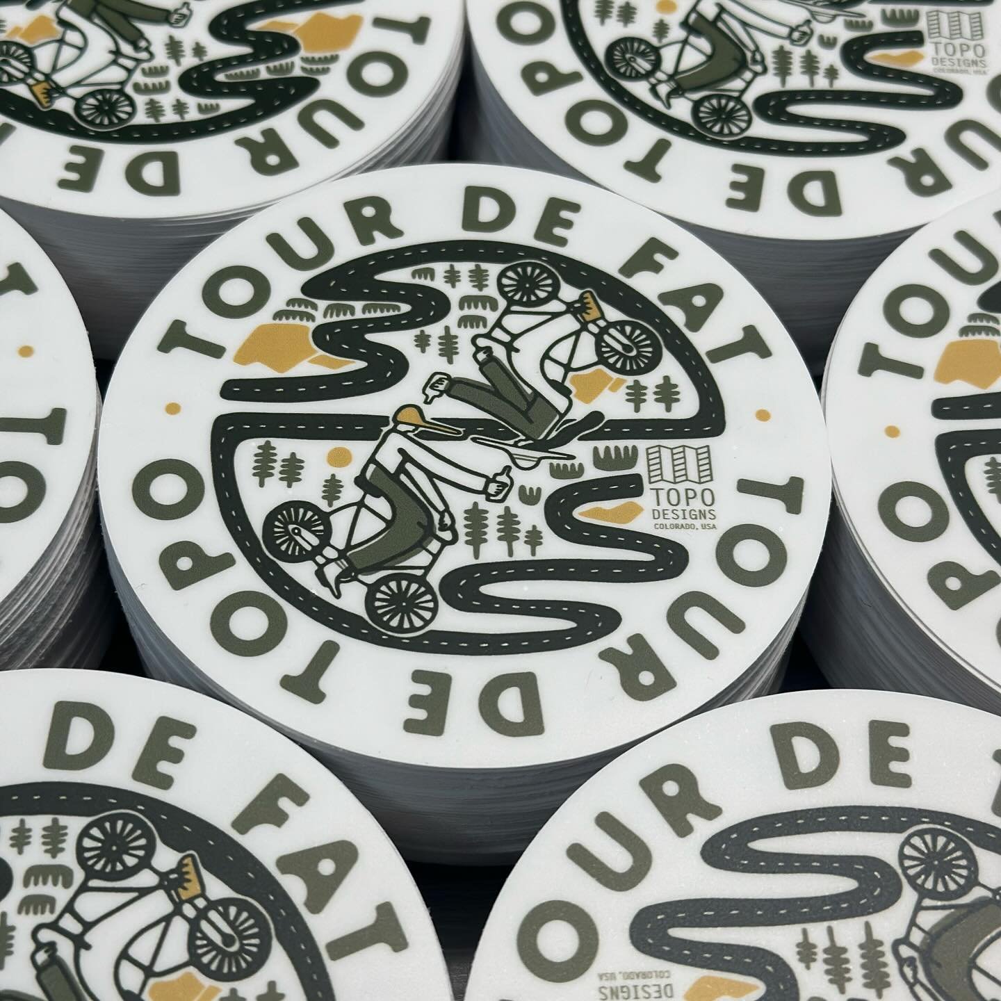 @topodesigns and @tourdefat stickers we made for this years event! Did you get one?
