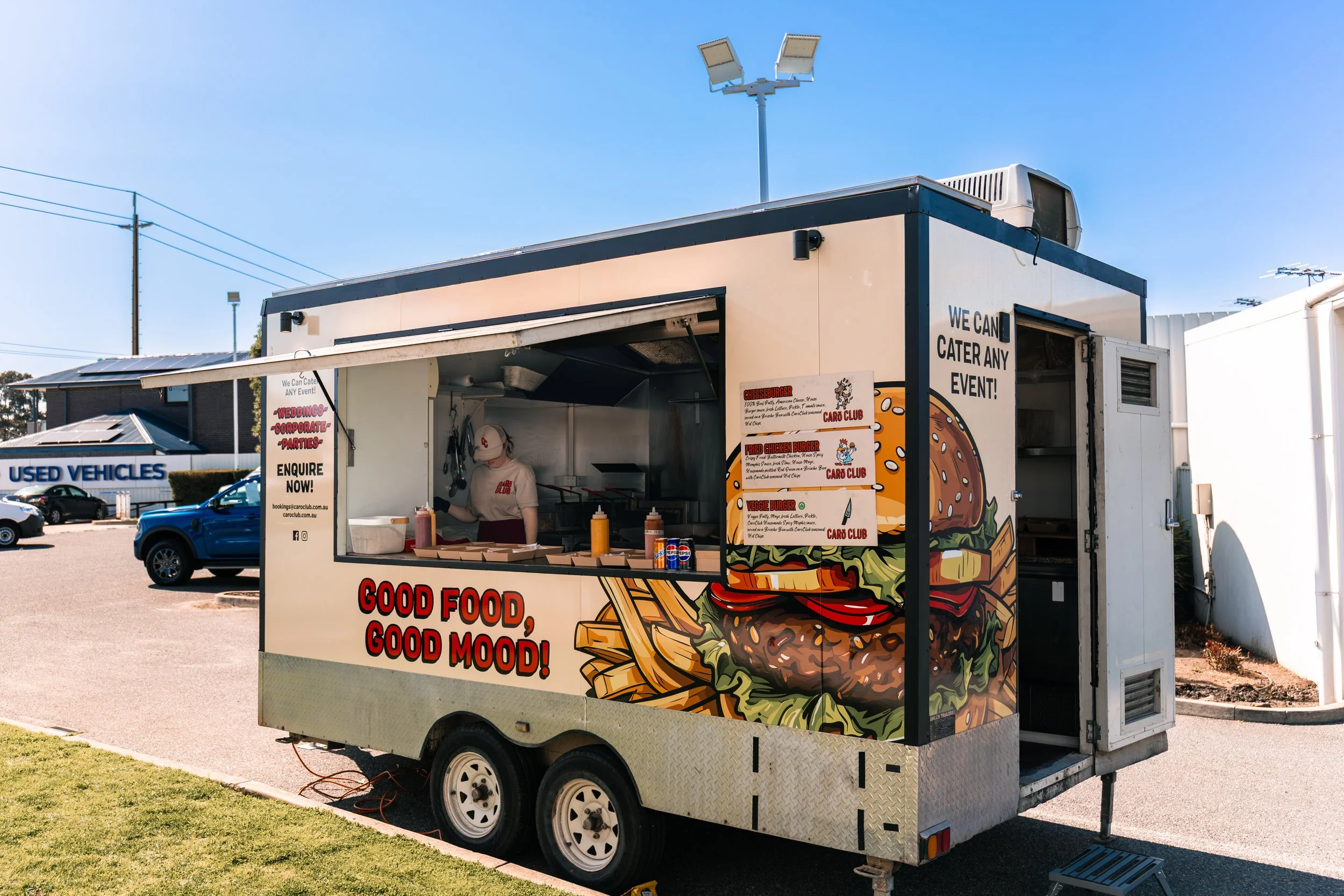 Caroclub truck at Jarvis For Toyota catering a staff lunch