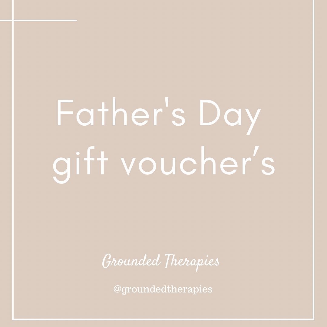 Not sure what to get Your Dad for Father&rsquo;s Day? What about a gift voucher for a massage, sound healing, kinesiology session or a healing session?
.
Email us to organise ☺️
.
.
.
#fathersday#melbounre#groundedtherapies#mind#body#soul