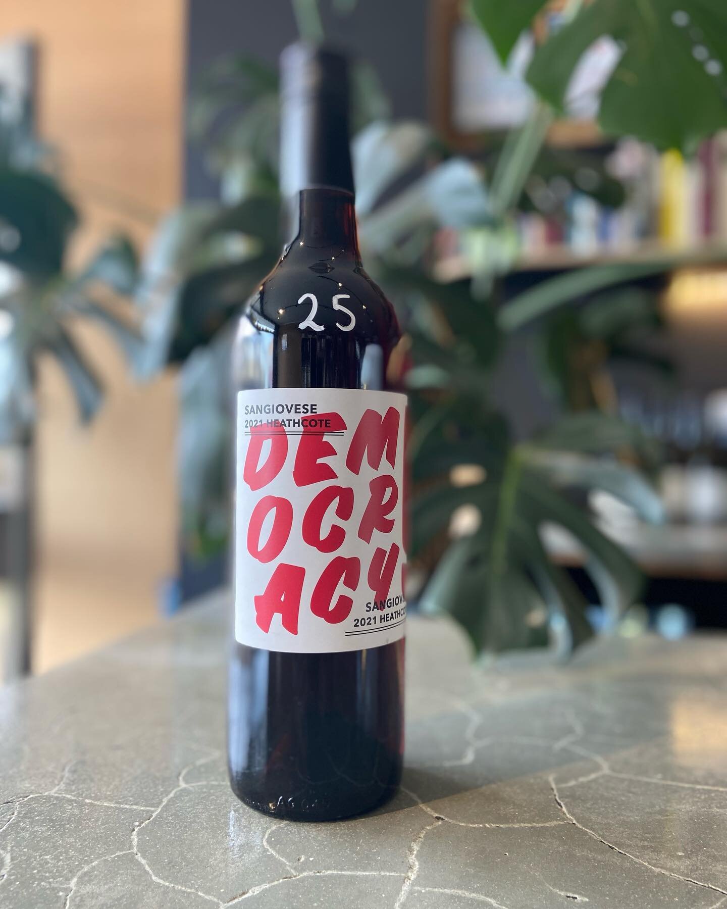 Forget the democracy sausage come in for a Democracy Sangiovese