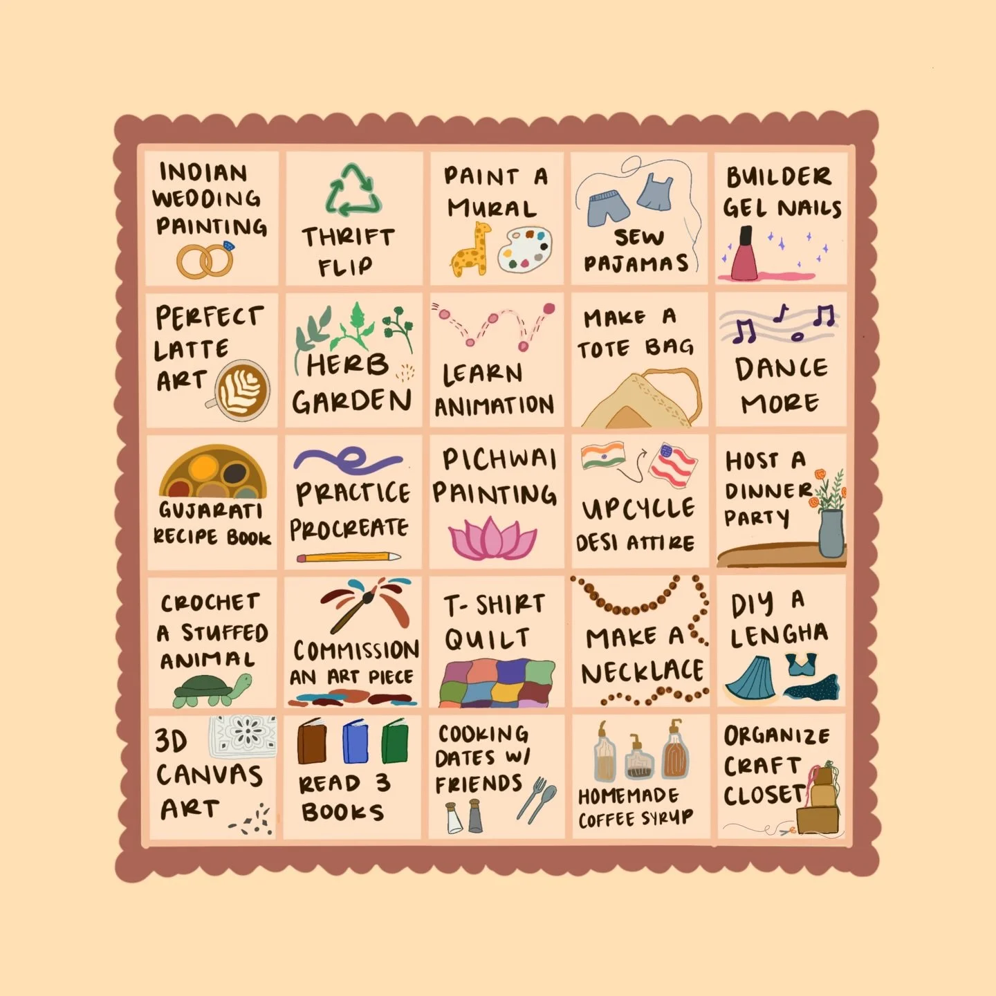 ✨🗓️🧵&hellip;

Here is my Crafty Bingo Card for 2026😊 I had so much fun with this last year and am so excited for all the fun projects, recipes, and creative endeavors to come this year. 

My main goal every year is to make time for little things l