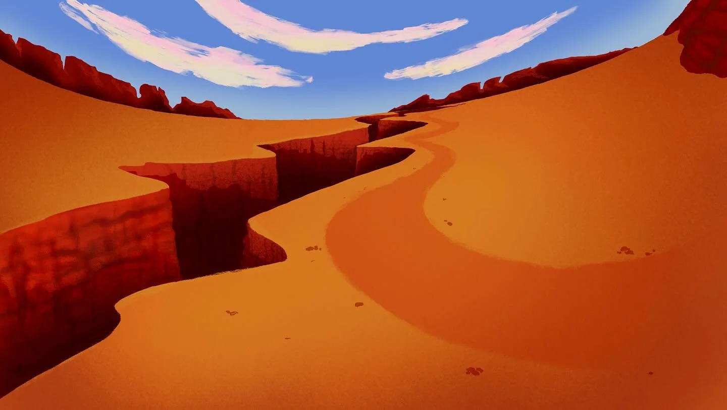 Backgrounds and visdev for my loop &ldquo;Out of Reach&rdquo; for @danielcuervoanimation &lsquo;s LOOPmentorship program! Done in @procreate 

.
.
.
#2danimation #visdev #visualdevelopment #background #color