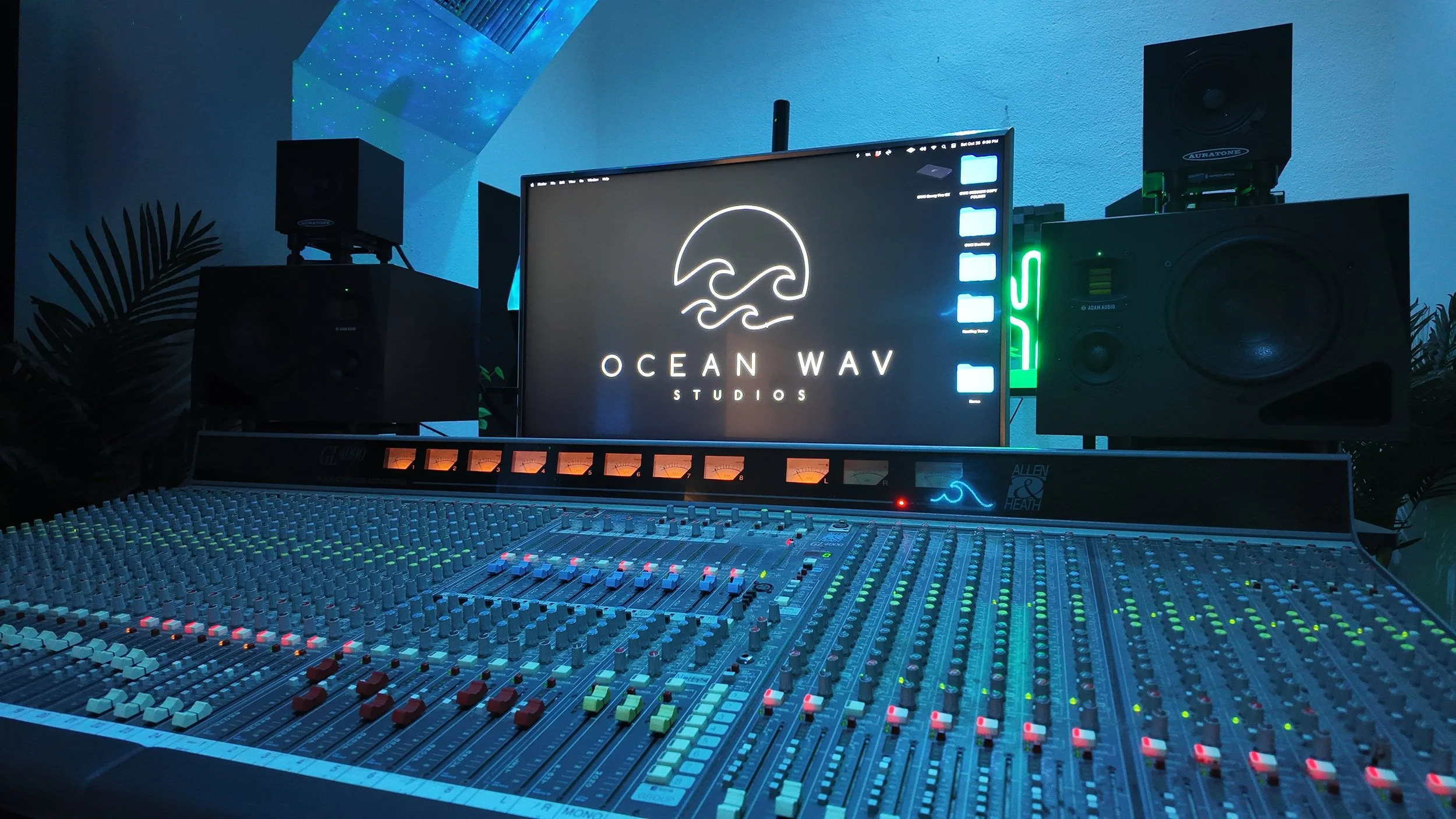 Ocean Wav Studios recording studio interior 2