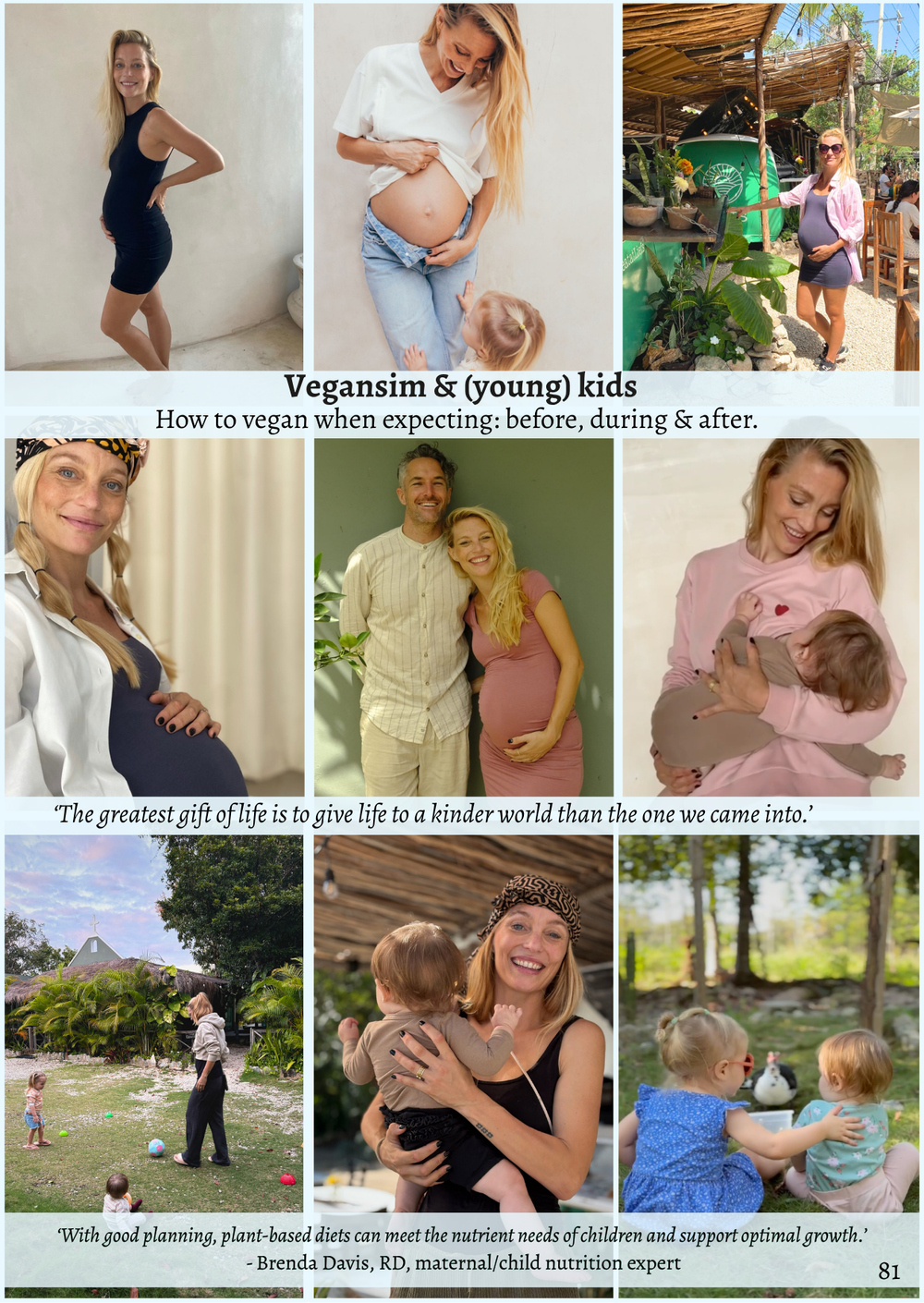 Thomas, Fem and their daughters — healthy vegan family in Tulum