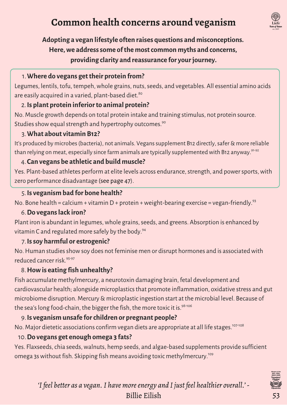 Page 53 — Common health concerns around veganism