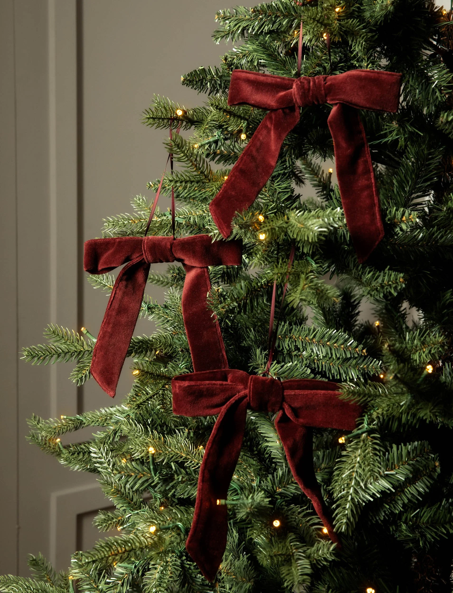 Hyde Velvet Berry Bows (Set of 3)