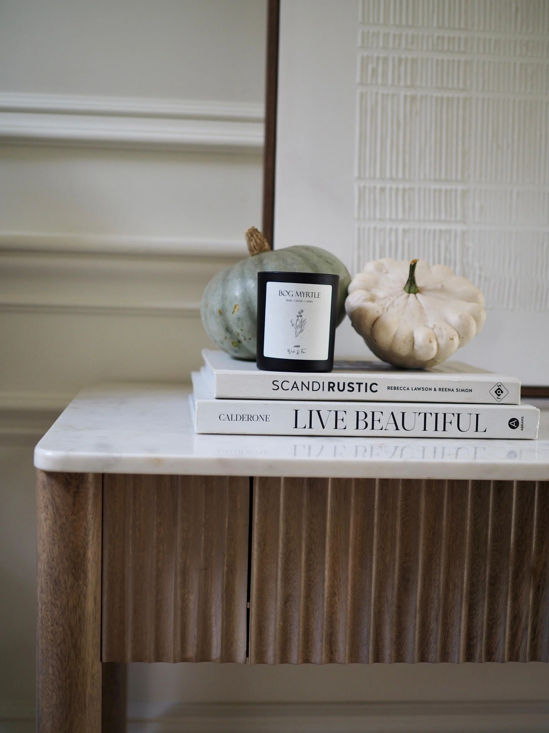 Maude Mango Wood and Marble Console