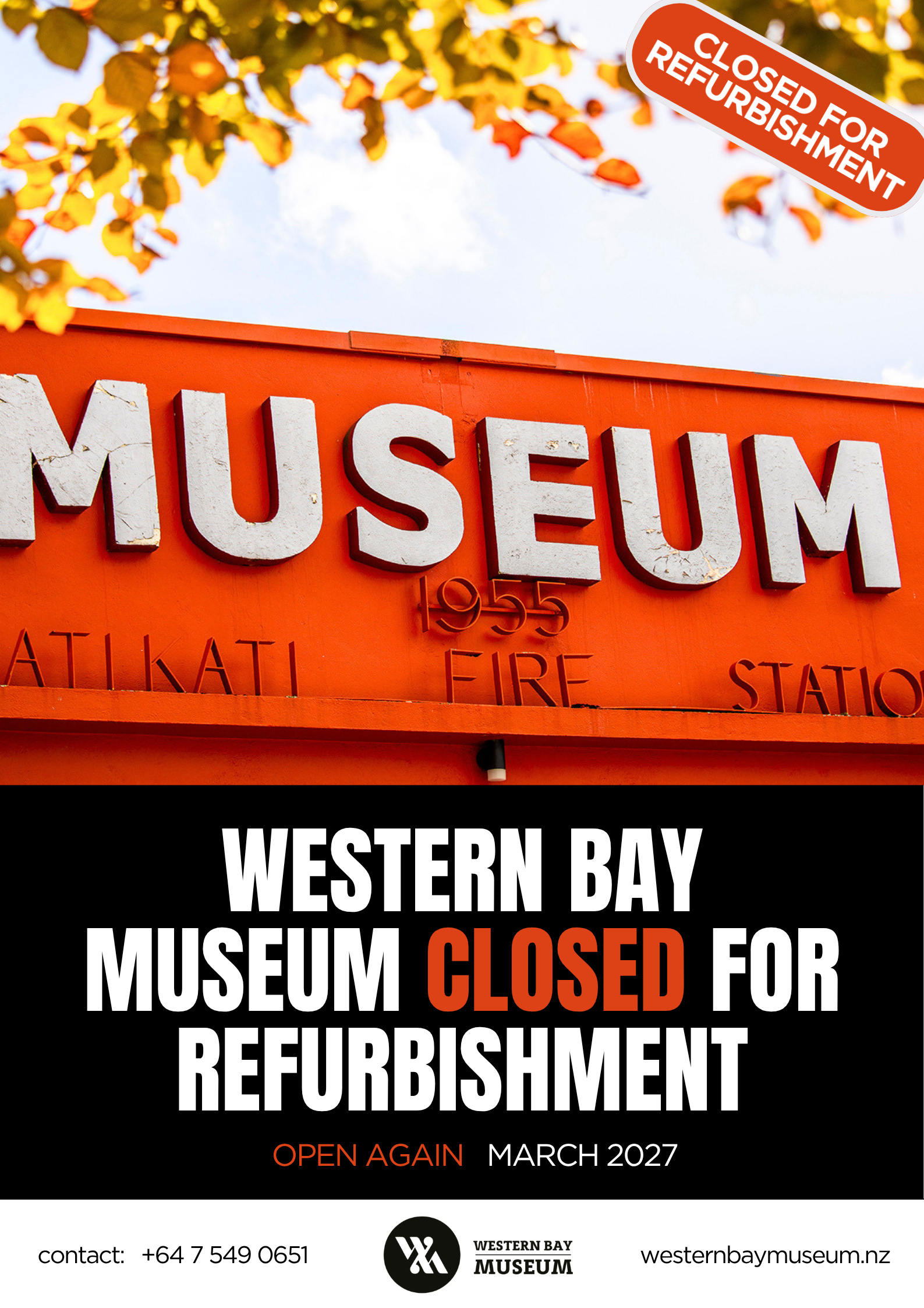 WB Museum Refurbishment Poster.png
