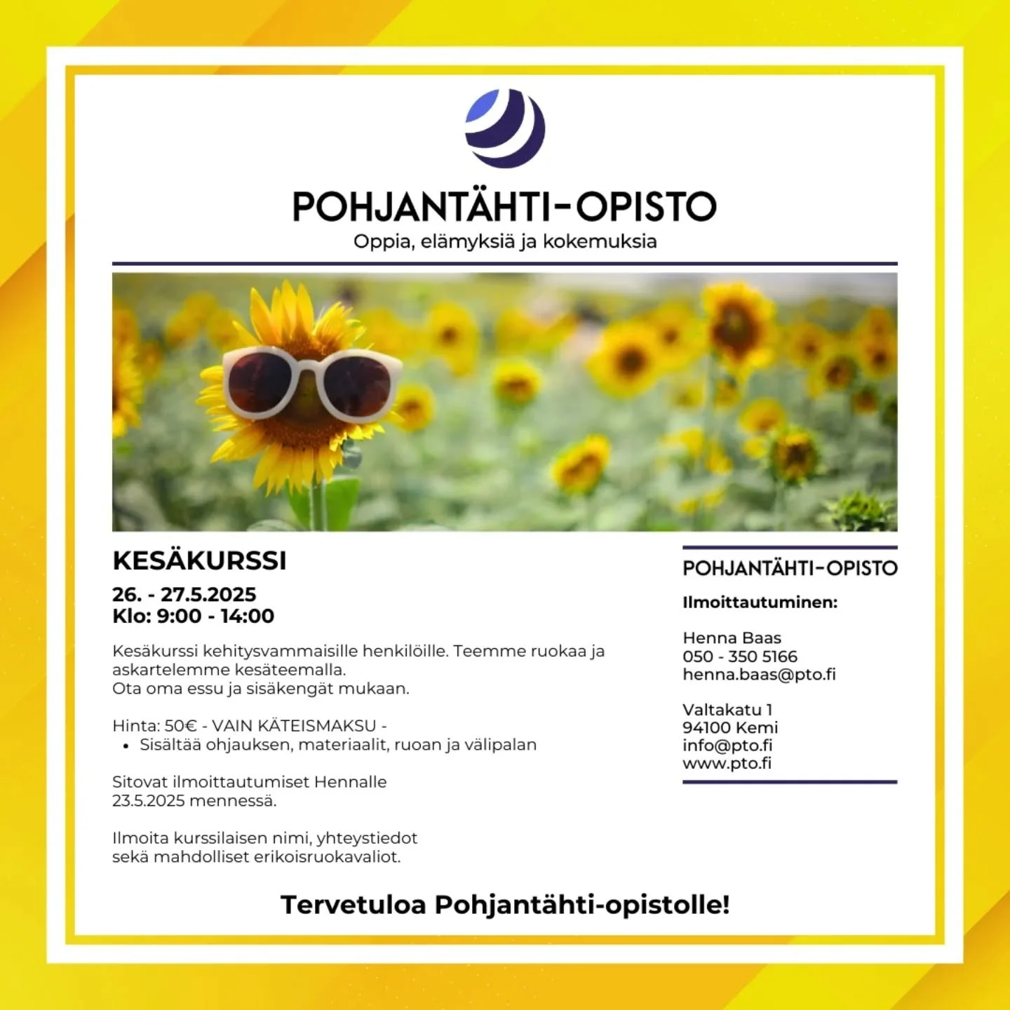 J&auml;rjest&auml;mme kes&auml;kurssin kehitysvammaisille 26.-27.5.2025. Ilmoittaudu mukaan!