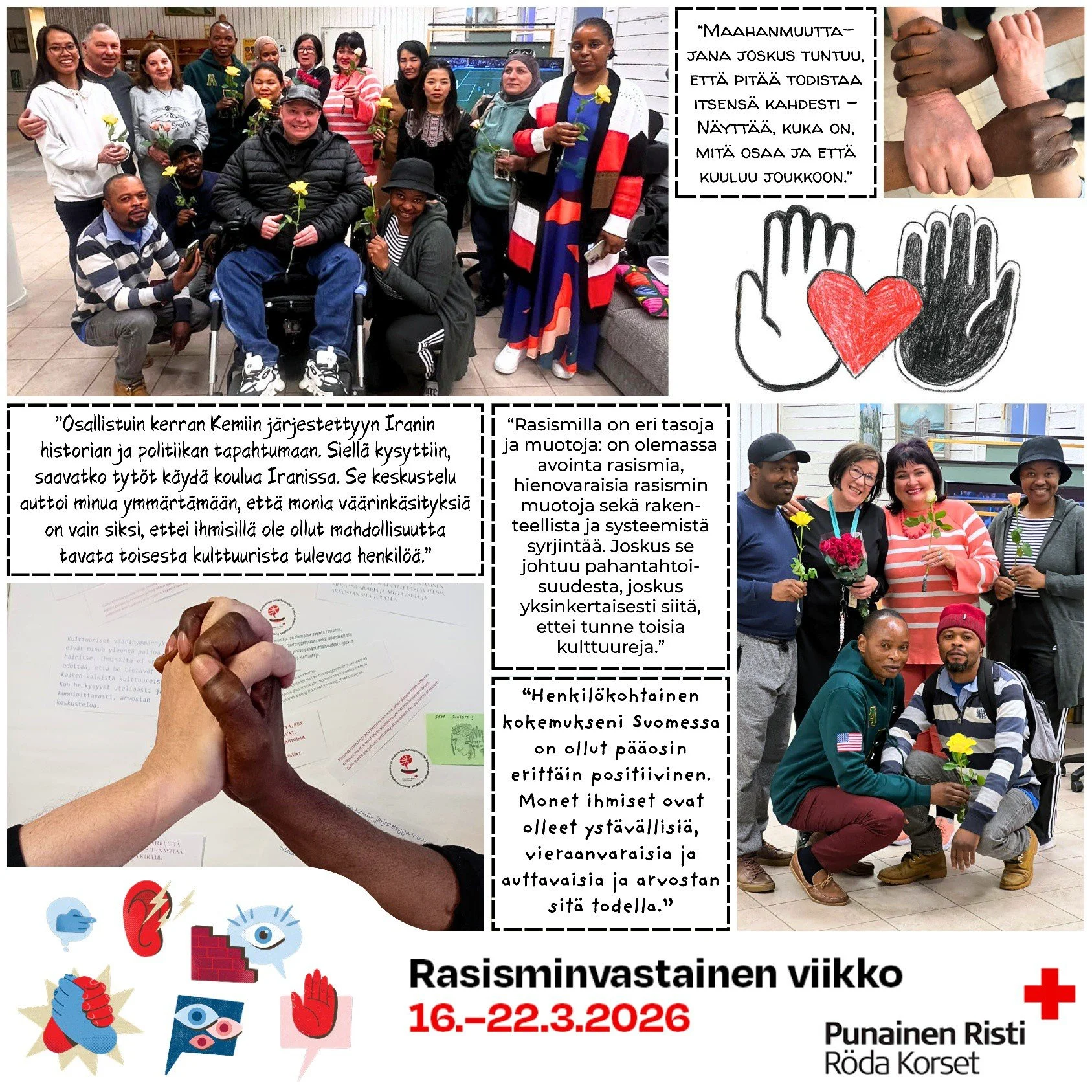 Opistollamme Suomen kielt&auml; opiskelee 24 maahanmuuttajaa Luku- ja kirjoitustaito sek&auml; Avain ammattiin -linjoilla. T&auml;m&auml;n p&auml;iv&auml;n kuva on heid&auml;n k&auml;denj&auml;lke&auml;, yhdess&auml; teemme koulusta ja ty&ouml;paikas