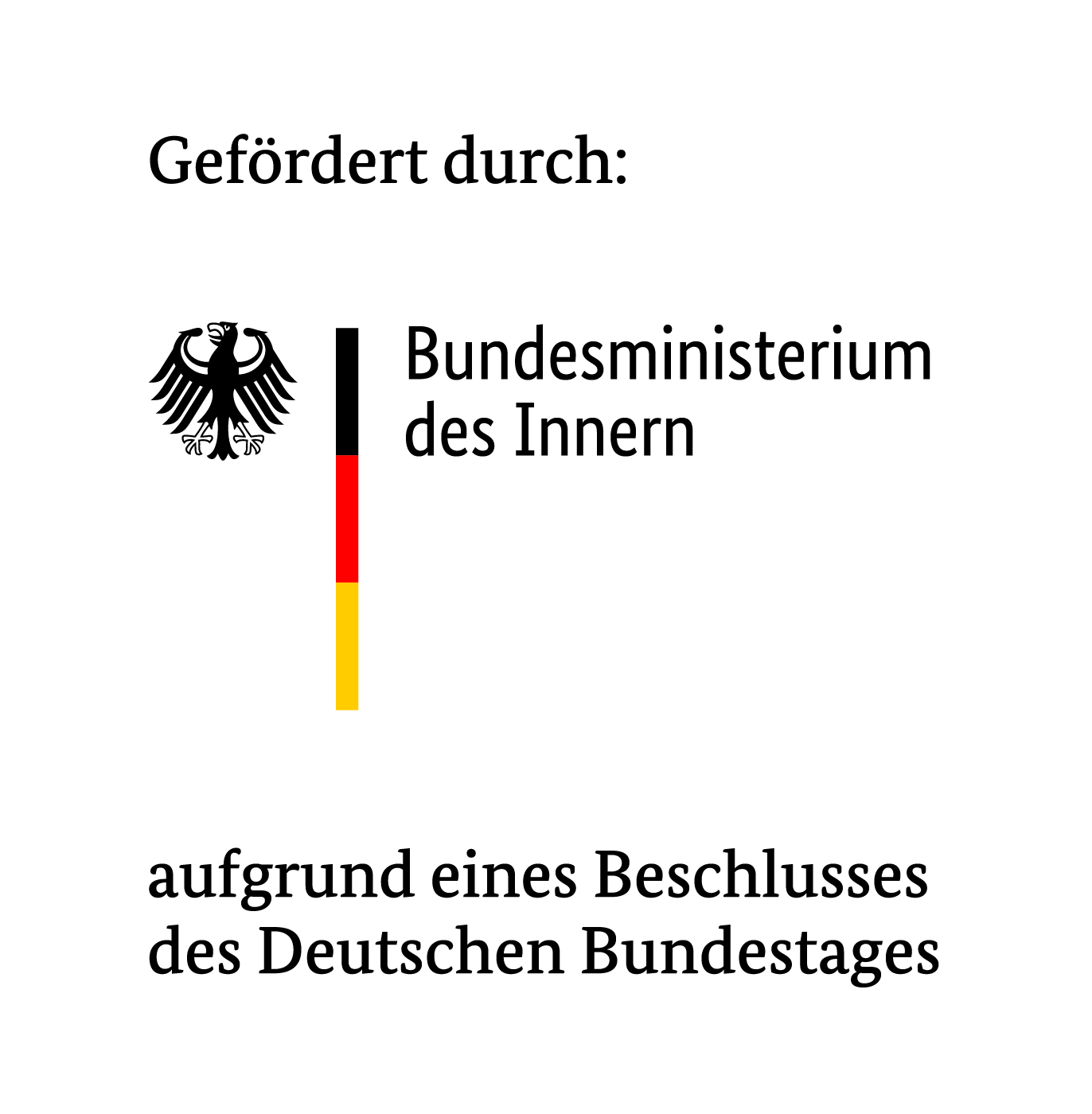 Logo "Gefördert durch: Bundesministerium des Innern"