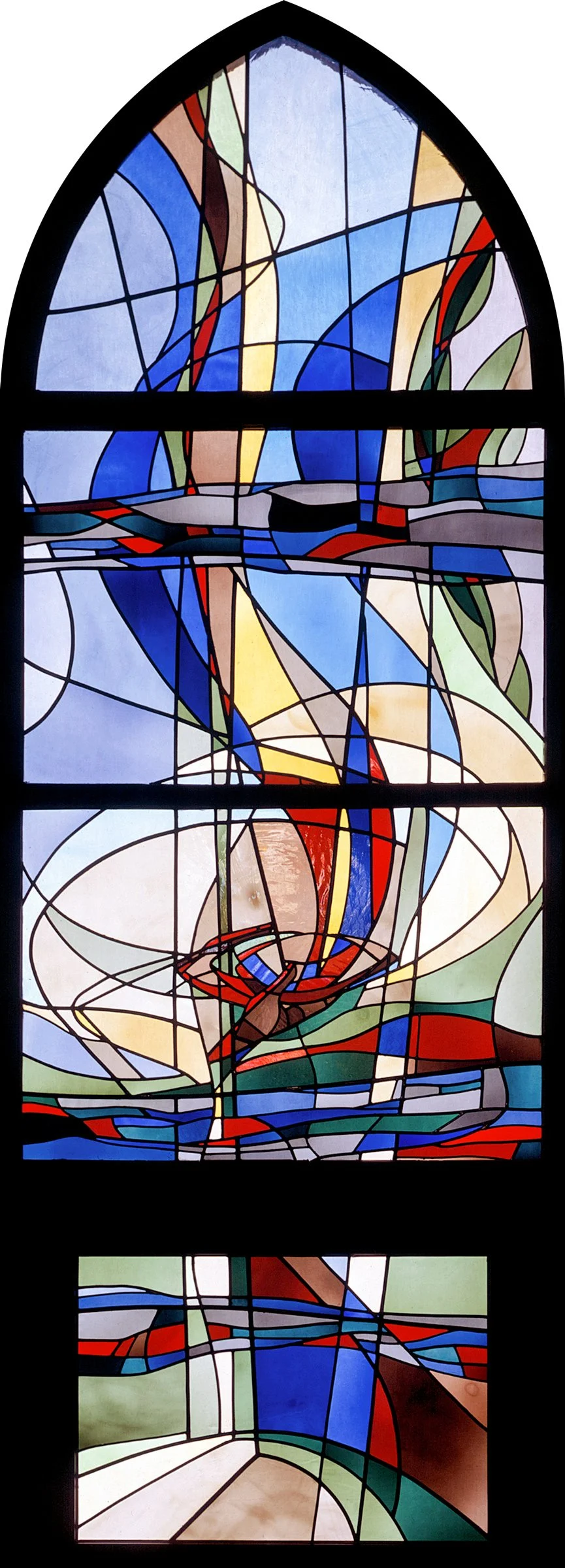 Kirchenfenster der Kirche im Paul Gerhardt Stit gestaltet nach „Wie soll ich dich empfangen“