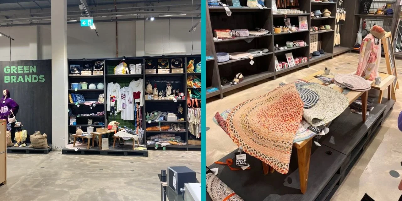 Im Green-Label-Bereich der NochMall sind unsere Produkte erhältlich. Hier können Kunden nachhaltige und kreative Upcycling-Artikel entdecken und erwerben.