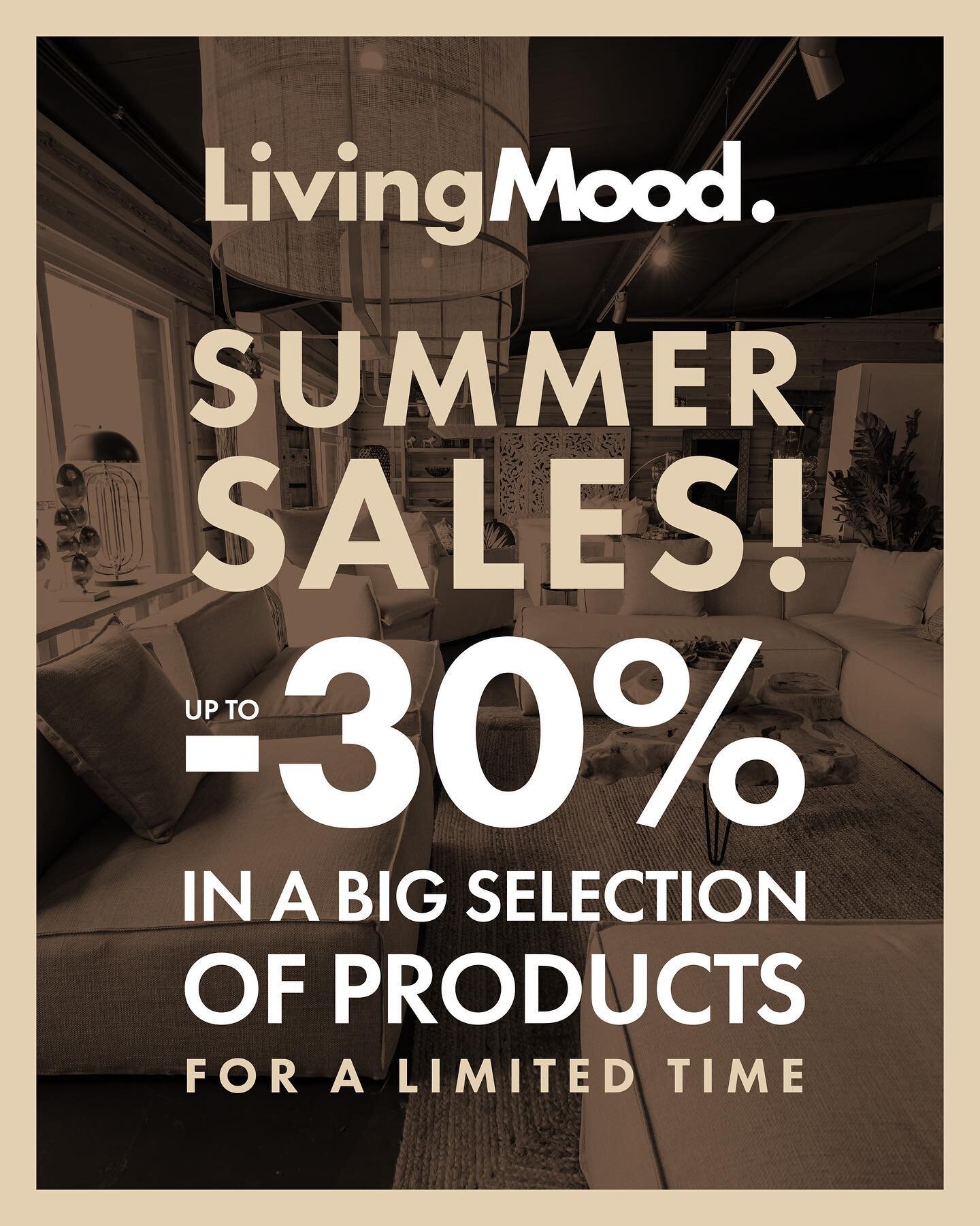 SUMMER SALES!! -30% for a very limited time in a BIG selection of products!! Discover them at @livingmoodibiza
