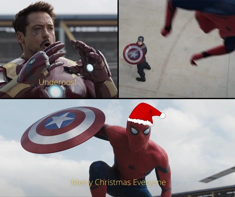 If you read this in Peter Parker's voice, you have to share!
Merry Christmas Everyone!!
#Marvel #MCU #MerryChristmas #Christmas #Xmas #Holidays #HappyHolidays #SeasonsGreetings #Geeky #Nerdy #Fun #SpiderMan #CivilWar
