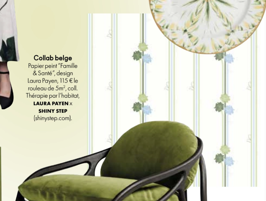 le ELLE DECORATION BELGIQUE parle de la collab Laura Payen x shinystep