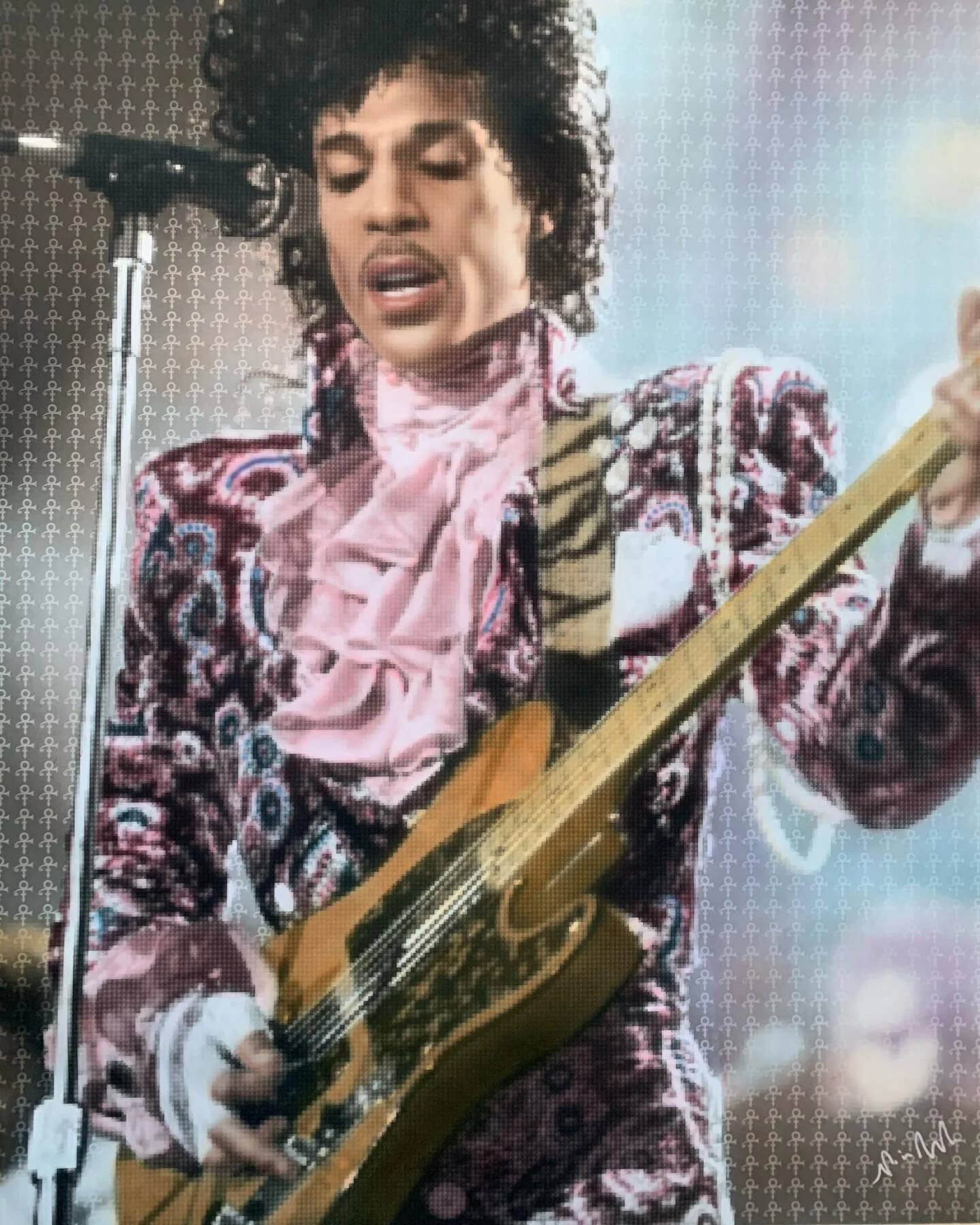 5 years today we lost one of the greatest musicians in history. RIP Prince 1958 - 2016. 
-
-
-
#ripprince #prince  #legend #superstar #symbol #purplerain #whendovescry
#pixels #pixelart #popart #spraypaint #nostencils #airbrush #mixedmediaart #contem