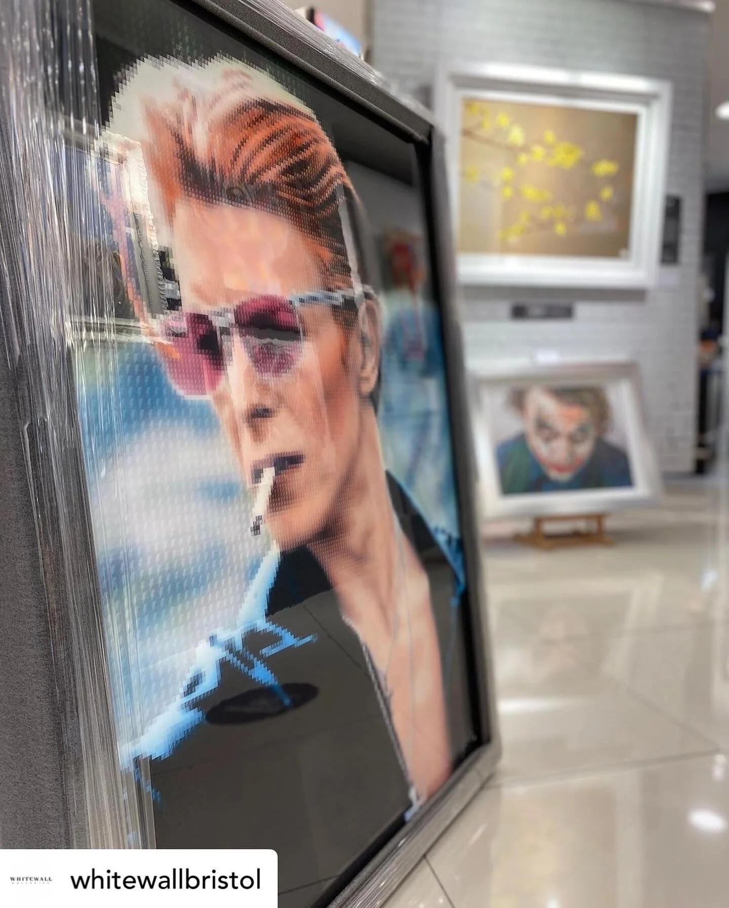 Posted @withregram &bull; @whitewallbristol NICK HOLDSWORTH - Thin White Duke 
.
Nick Holdsworth&rsquo;s background in fashion opened up a world that allows him to create breathtaking works of art. His playful and complex process involves pixelating 