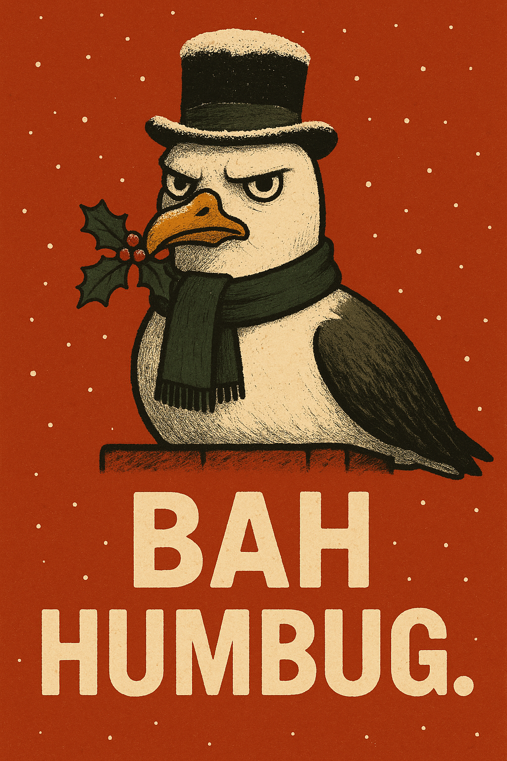 Alternative view of the gulls christmas cards (x4)