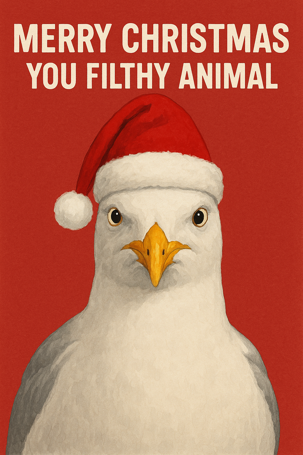 Alternative view of the gulls christmas cards (x4)
