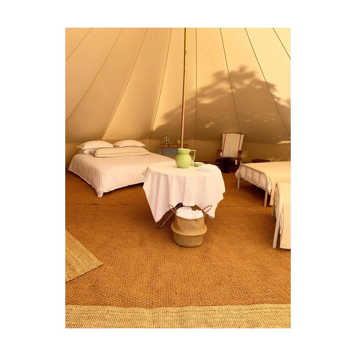THE best weather for camping but boy oh boy - it sure is hot work prepping the tents!  #spothousefarm #boutiquecamping #offgridcamping #nature