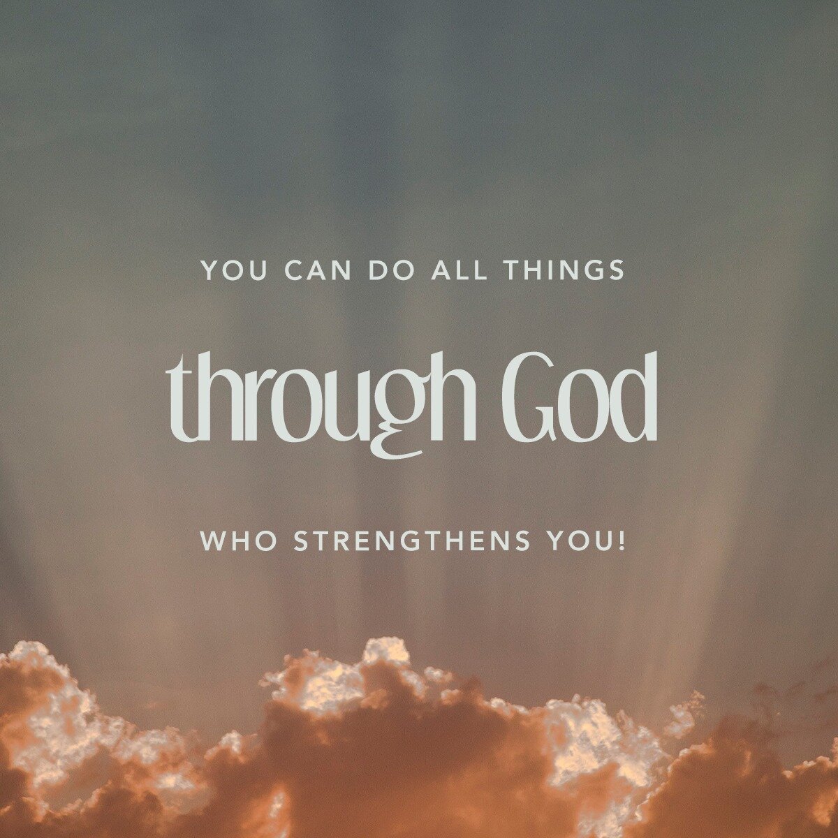 Our human mind says: &ldquo;I can&rsquo;t do this&rdquo;

But God says: &ldquo;*I*can do this&rdquo;

You don&rsquo;t need to worry.

If he has opened the door, He will make it happen.

Step through. 

And remember&hellip;

You can do all things thro